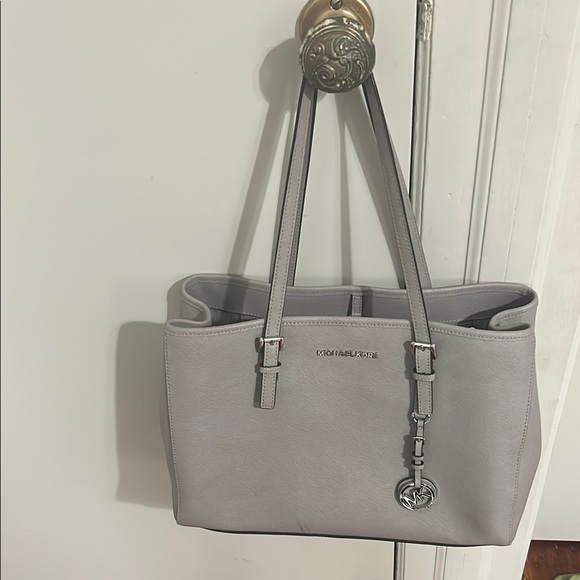 Michael Kors Light Gray Tote Bag - Picture 1 of 4